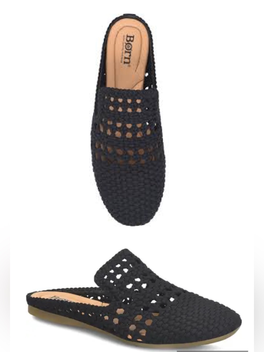 Born Cameo II Mule Black Slip-On Shoe Womens Size 7